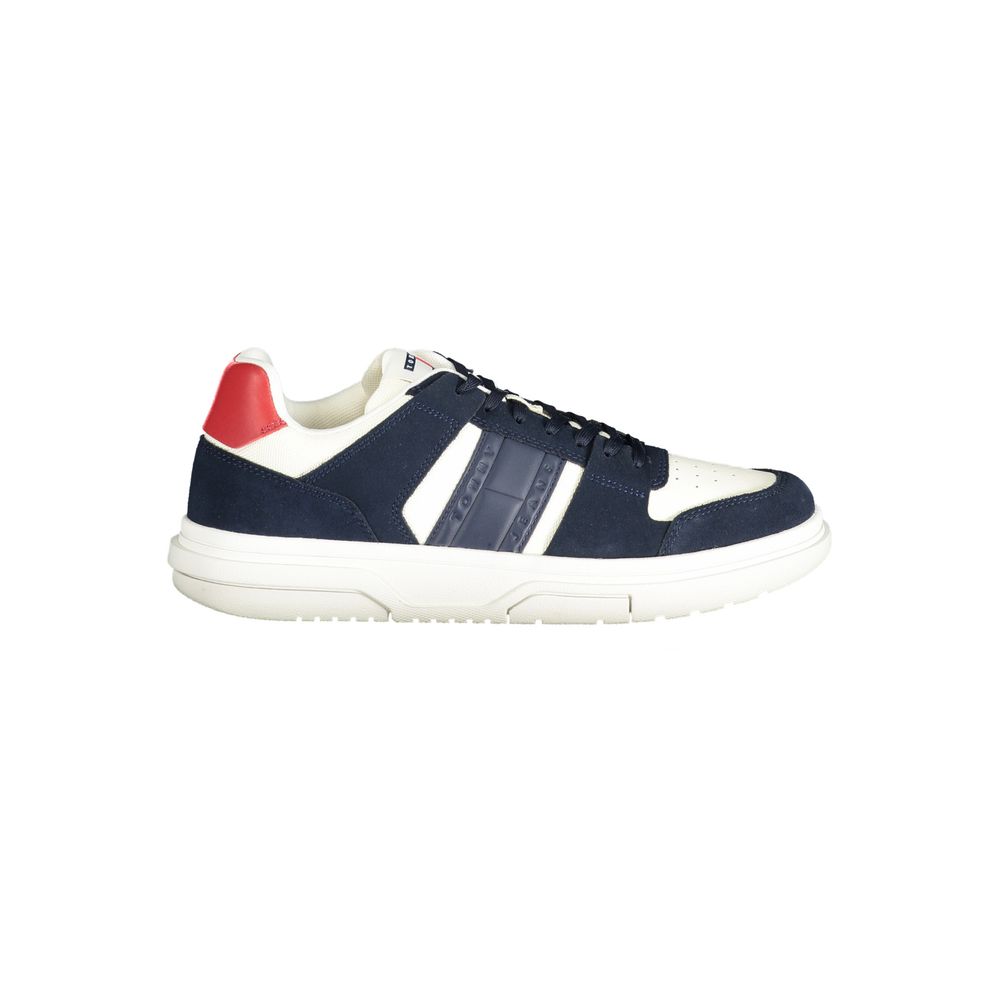 Blue Leather Men Sneaker