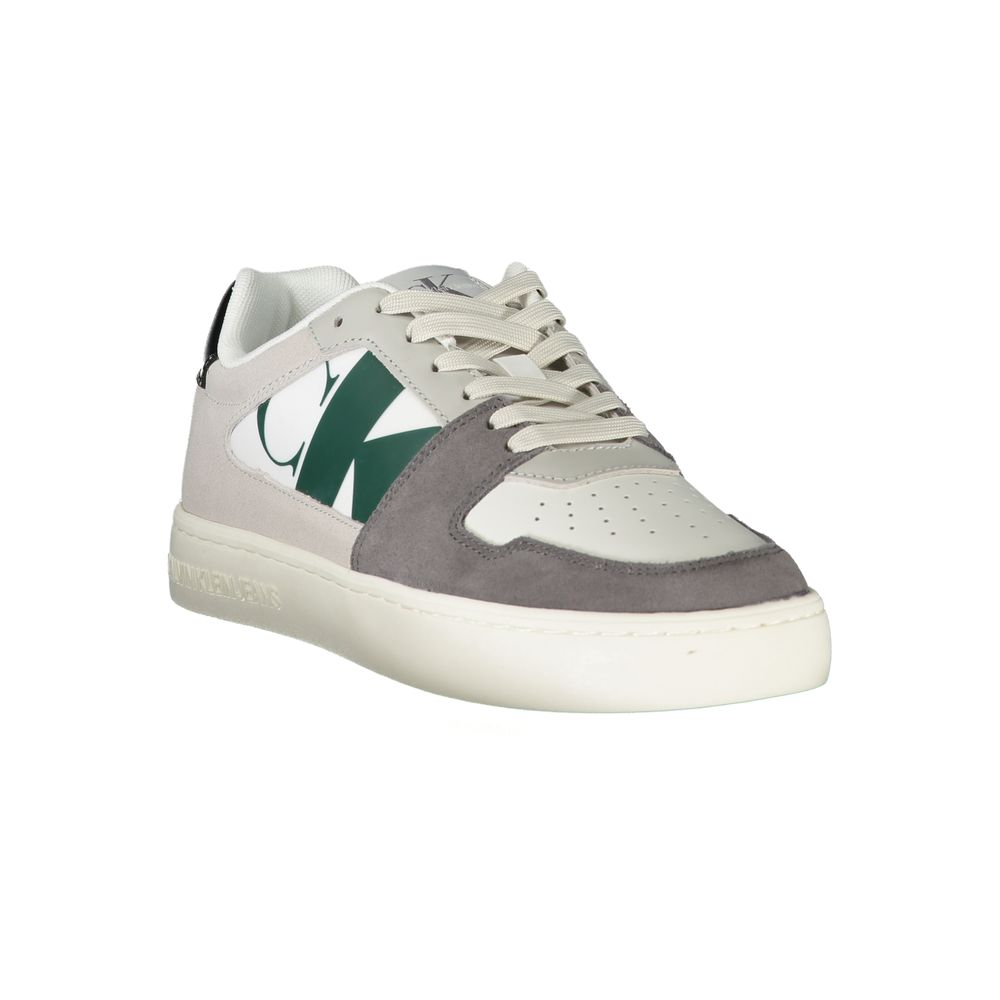 White Polyester Men Sneaker