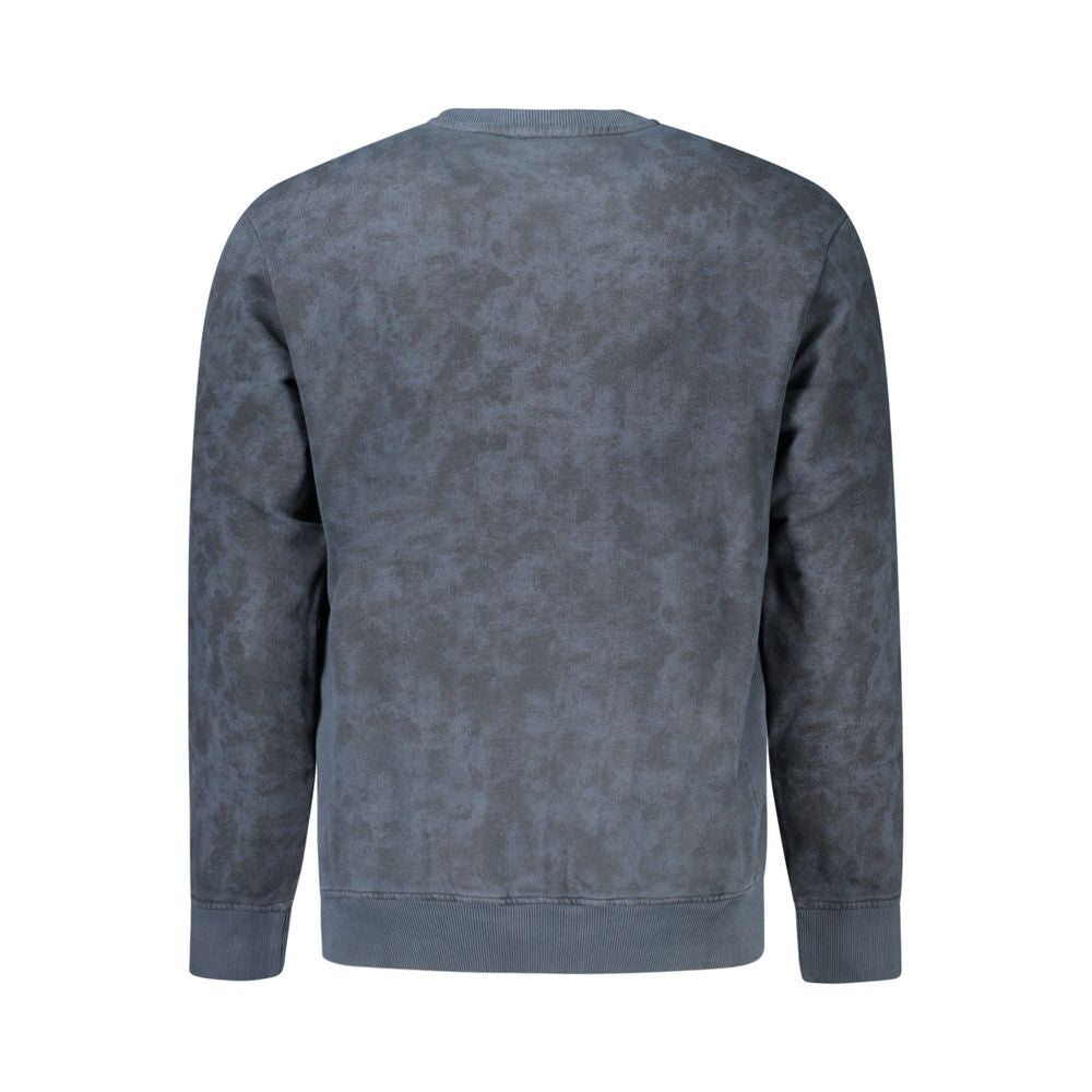 Blue Cotton Men Sweater