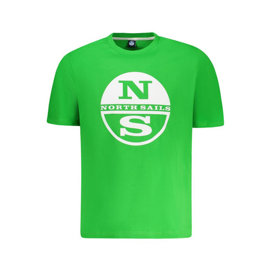 Green Cotton Men T-Shirt