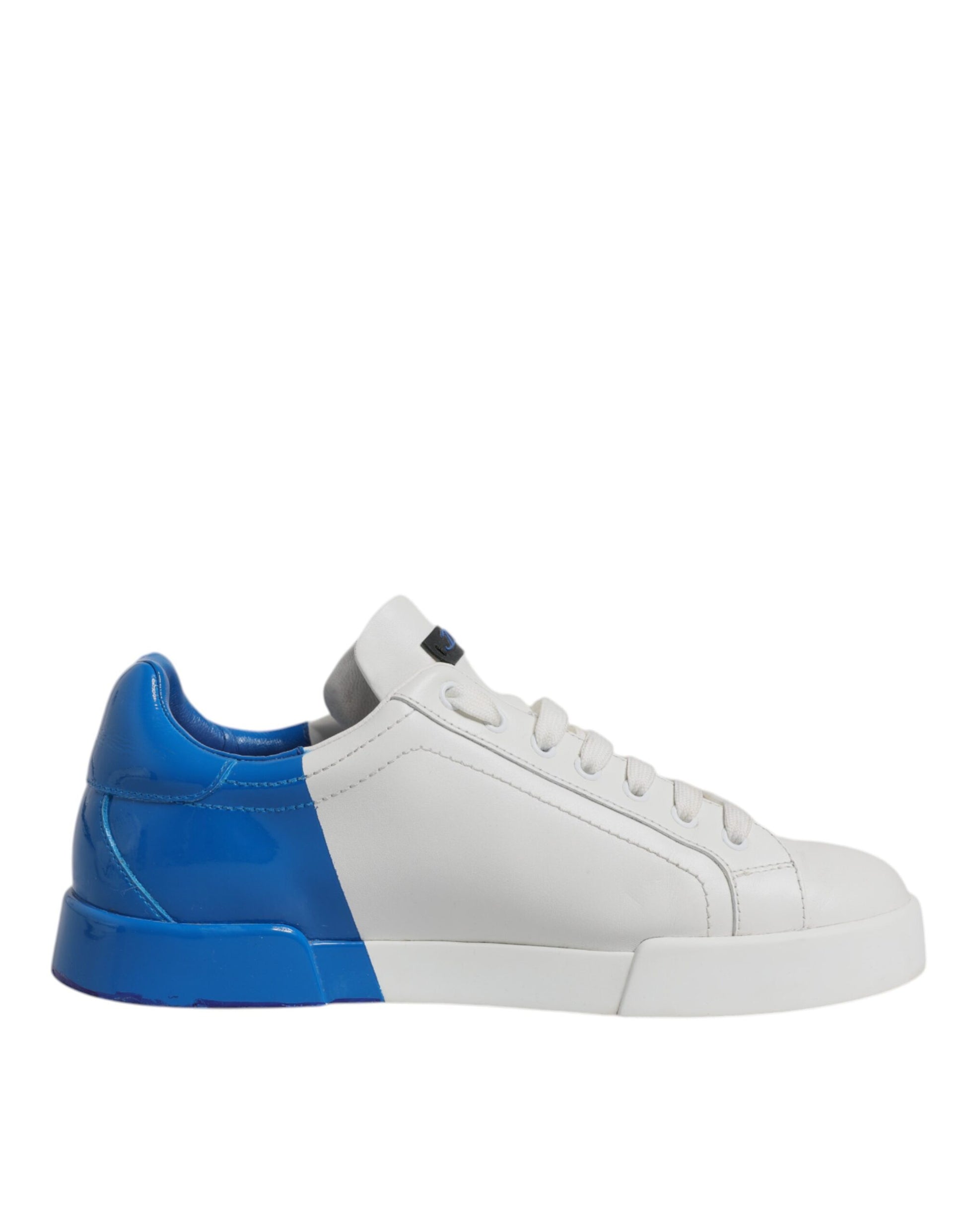 White Blue Logo Portofino Sneaker Shoes