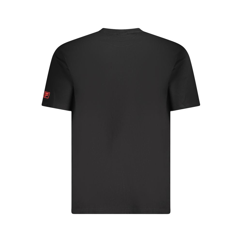 Black Cotton Men T-Shirt