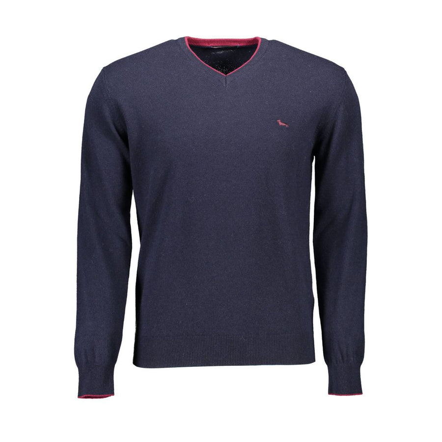 Blue Wool Men Sweater