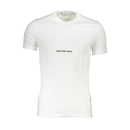 White Cotton Men T-Shirt