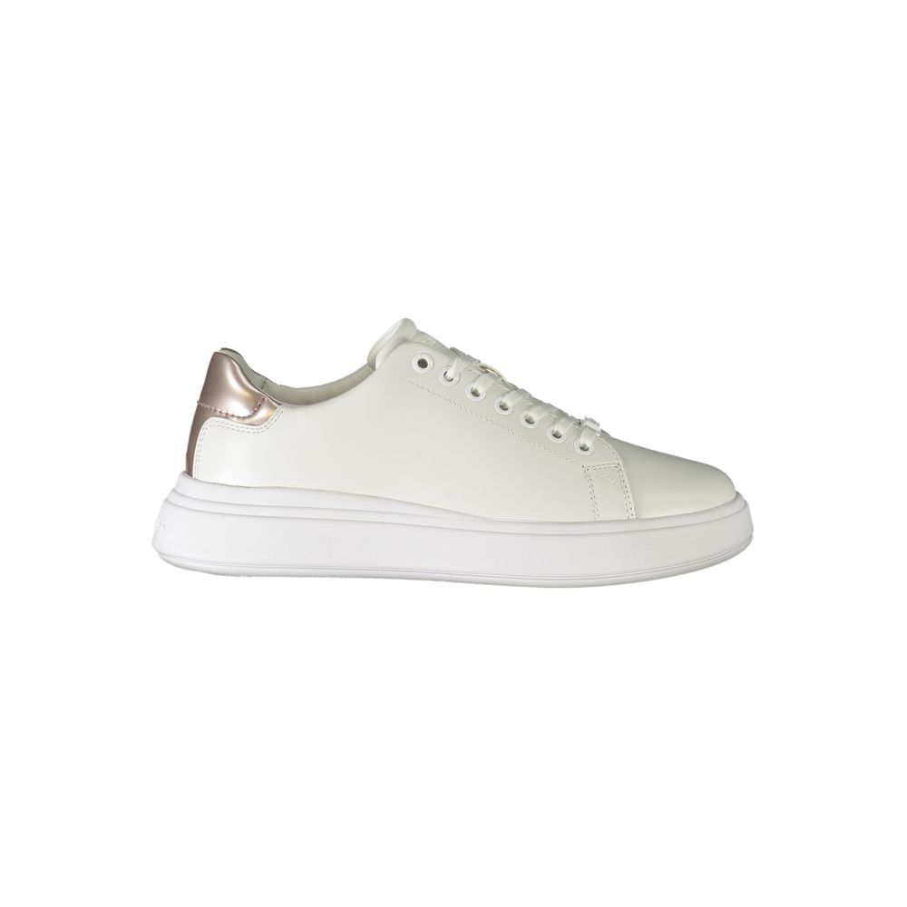 White Polyester Sneaker