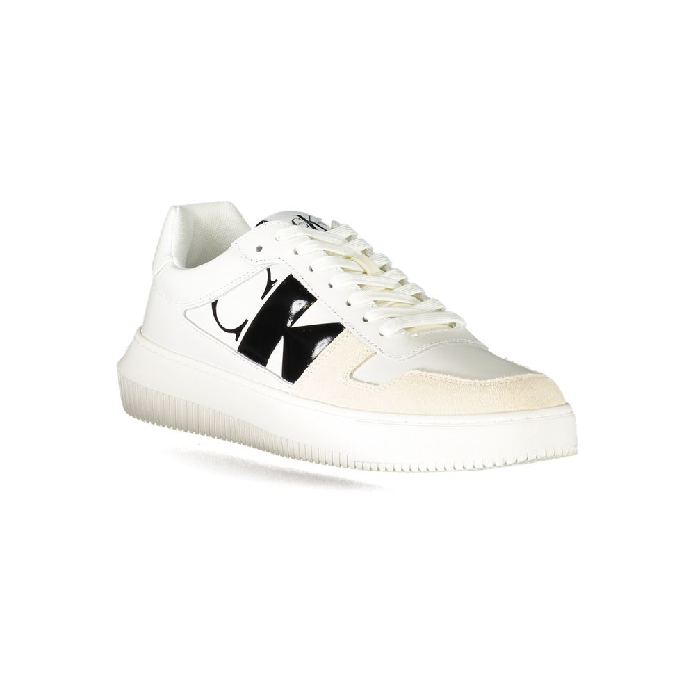 White Polyester Sneaker