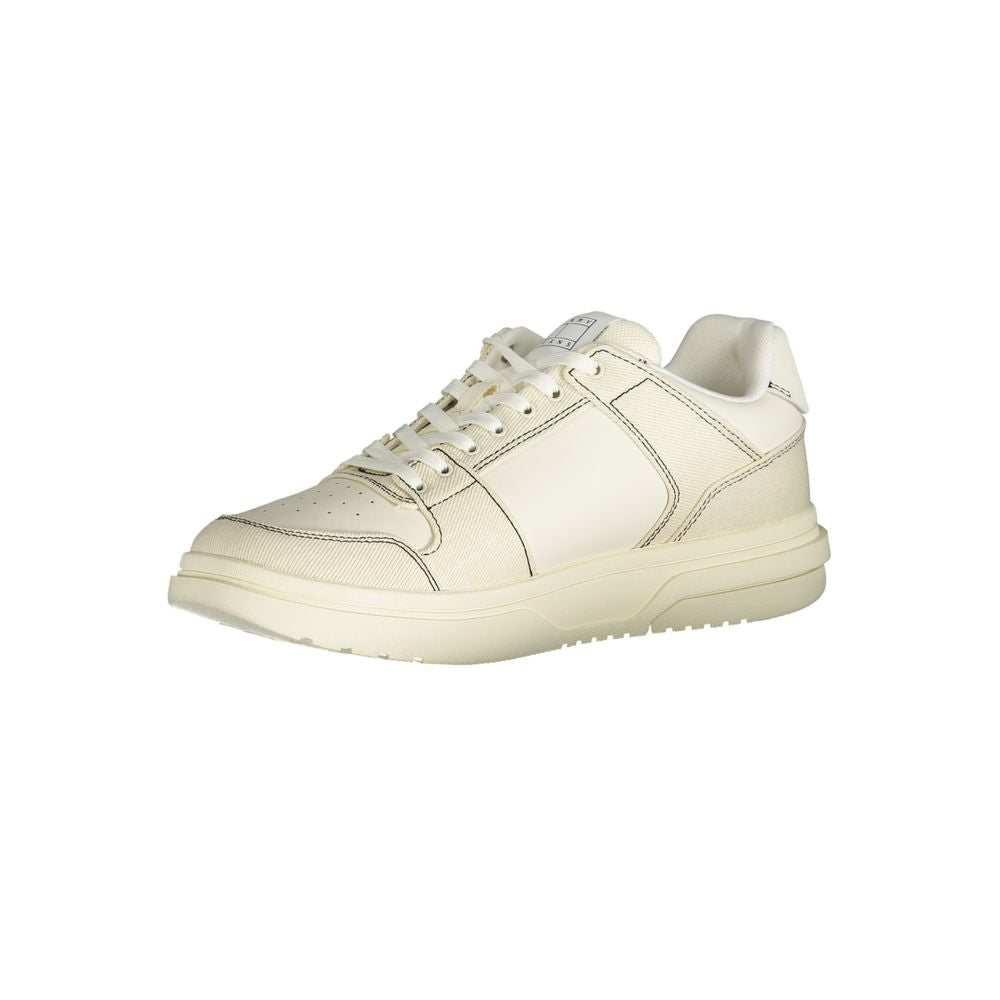 White Polyester Sneaker