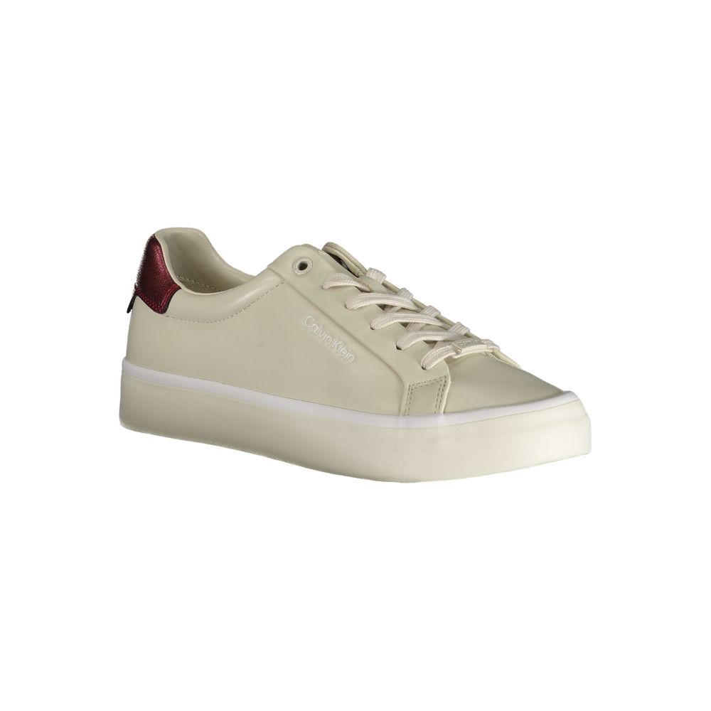 Beige Polyester Sneaker