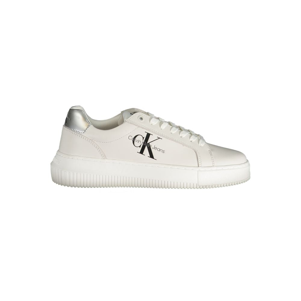 White Polyester Sneaker