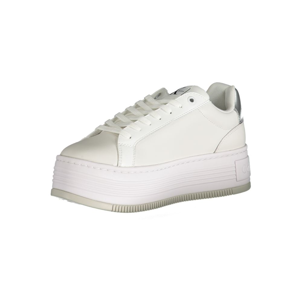 White Polyester Sneaker