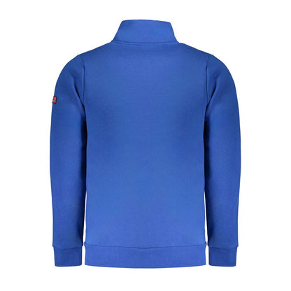 Blue Cotton Men Sweater