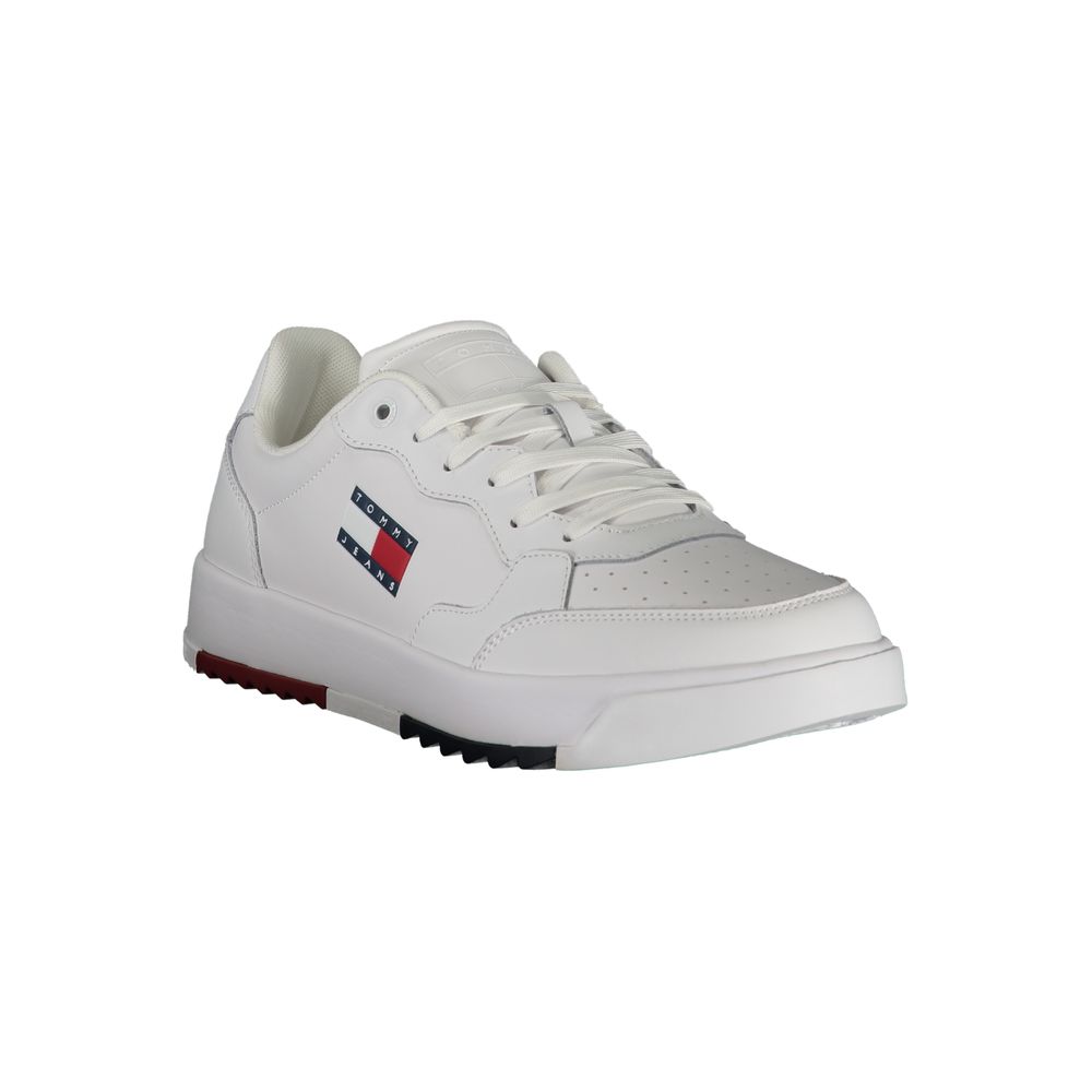 White Polyethylene Men Sneaker