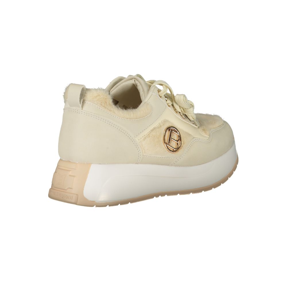 Beige Polyethylene Women Sneaker