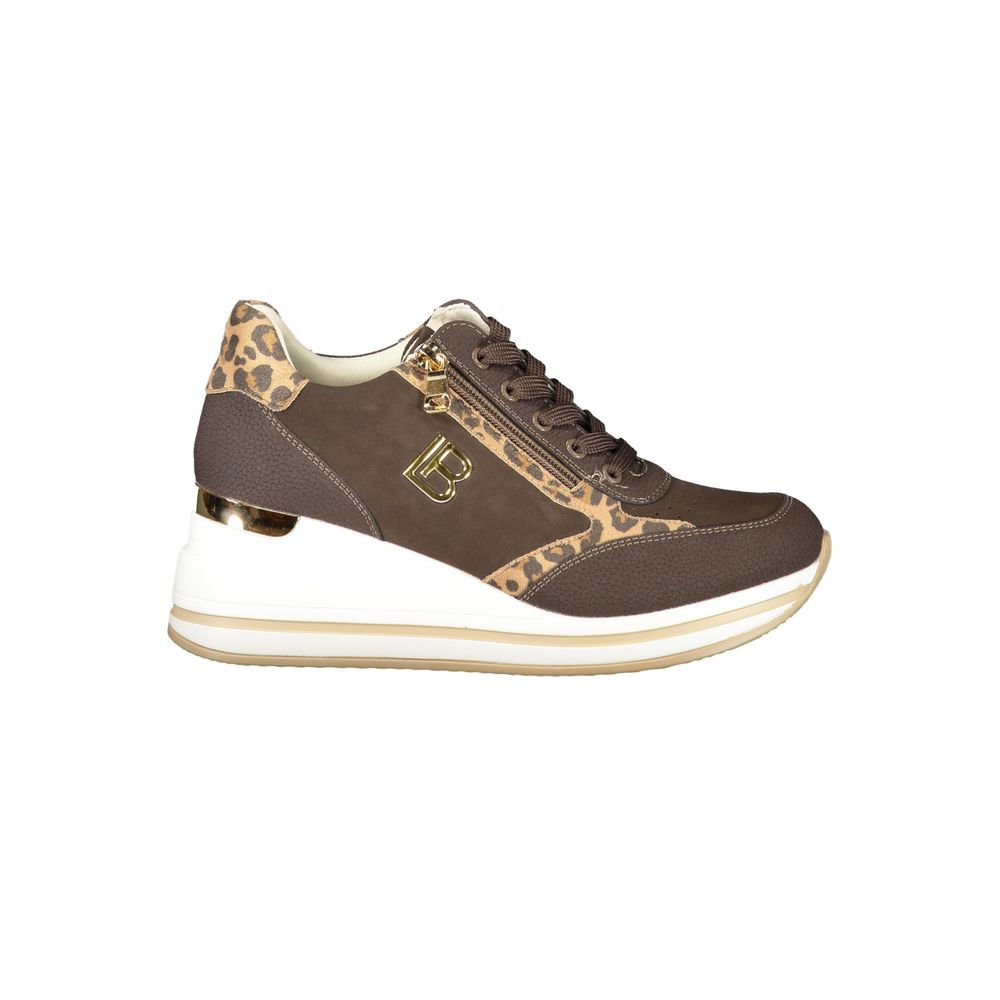 Brown Polyester Women Sneaker