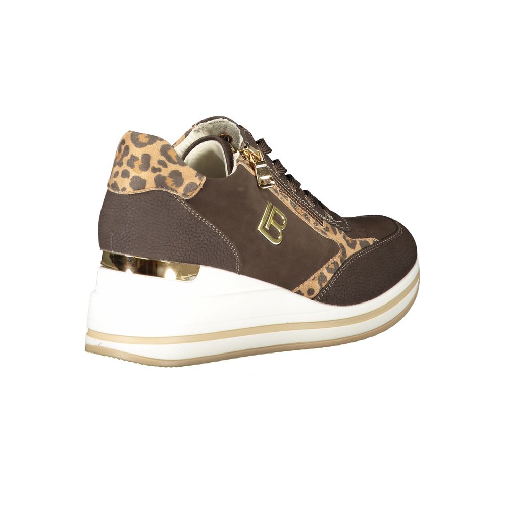 Brown Polyester Women Sneaker