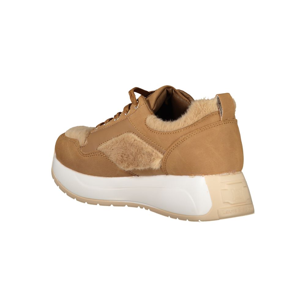 Brown Polyethylene Women Sneaker