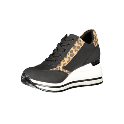 Black Polyester Women Sneaker