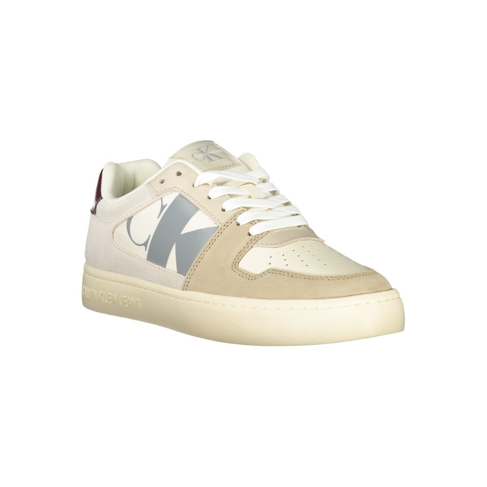 Beige Polyester Men Sneaker