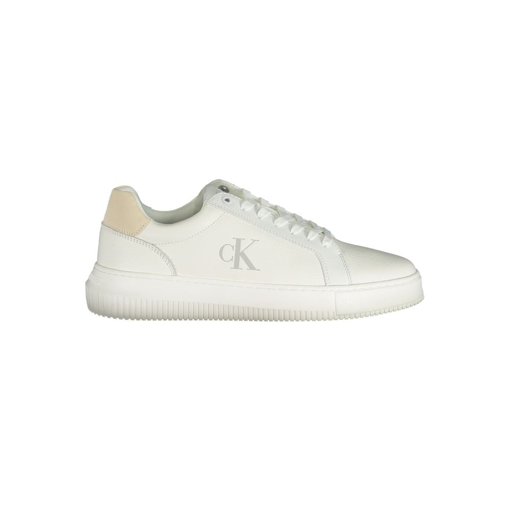 White Polyethylene Men Sneaker