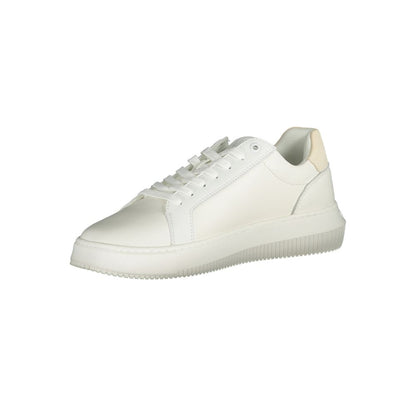 White Polyethylene Men Sneaker