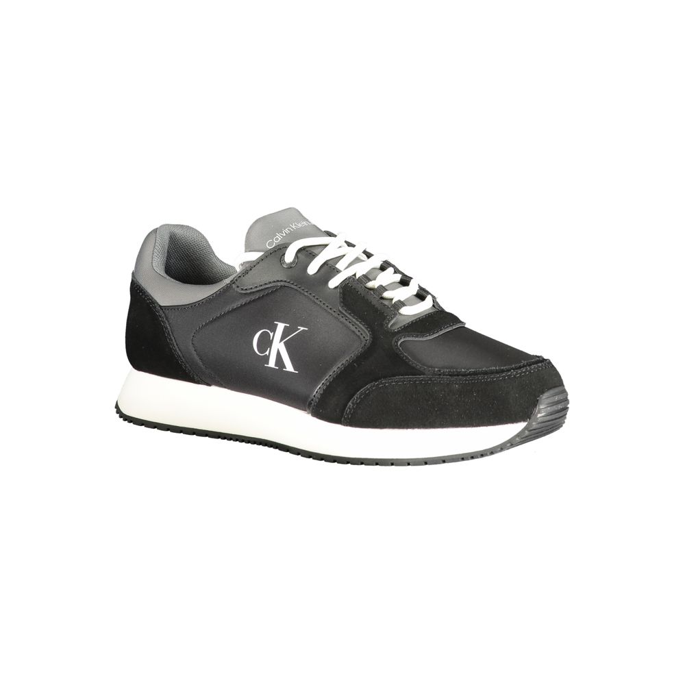 Black Leather Men Sneaker