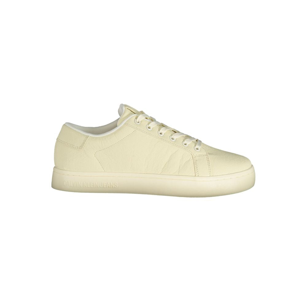 White Polyester Men Sneaker