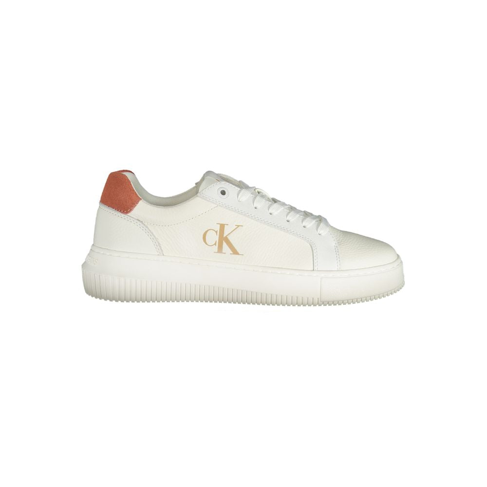 White Polyethylene Women Sneaker