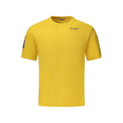 Yellow Cotton Men T-Shirt