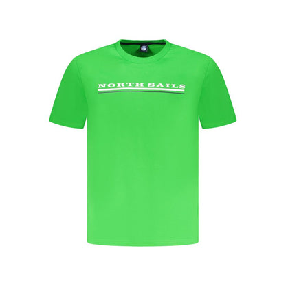 Green Cotton Men T-Shirt