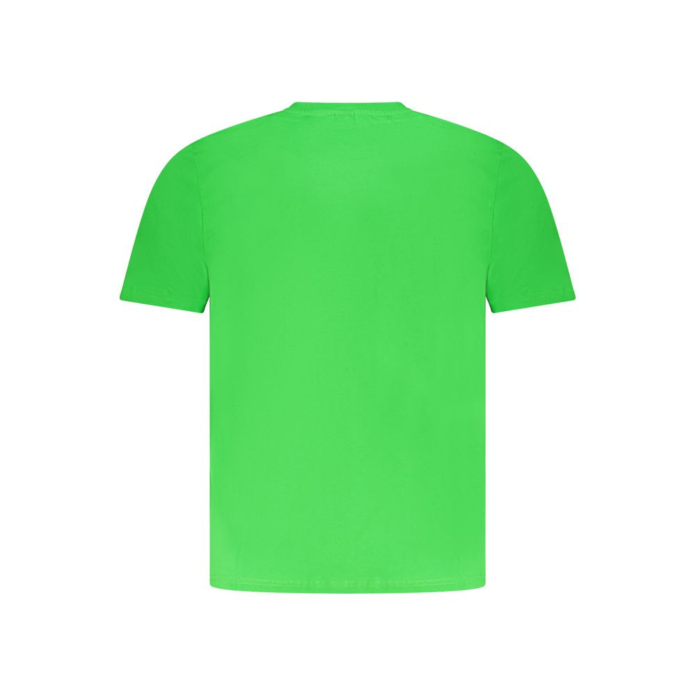 Green Cotton Men T-Shirt