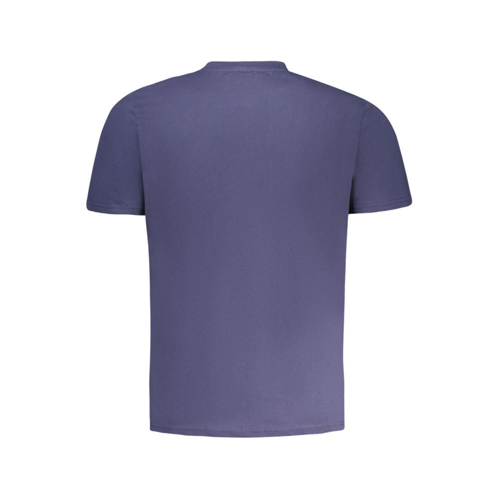 Blue Cotton Men T-Shirt