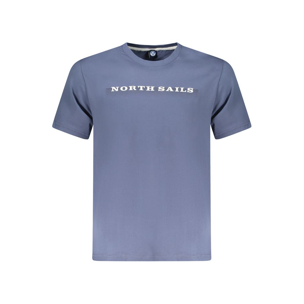 Blue Cotton Men T-Shirt