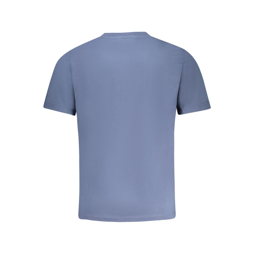 Blue Cotton Men T-Shirt