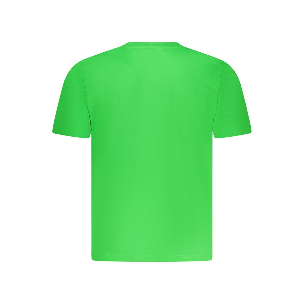 Green Cotton Men T-Shirt