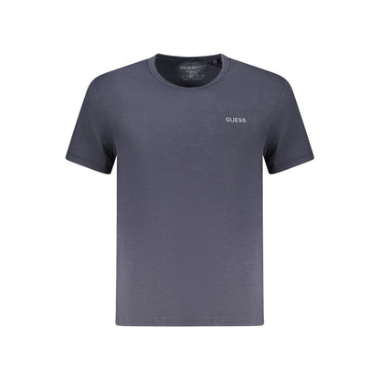 Blue Cotton Men T-Shirt