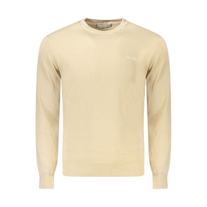 Beige Cotton Men Sweater