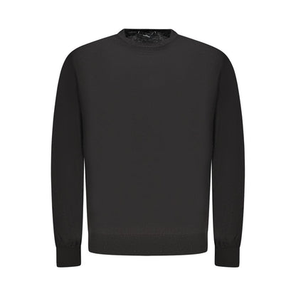 Black Wool Men Sweater