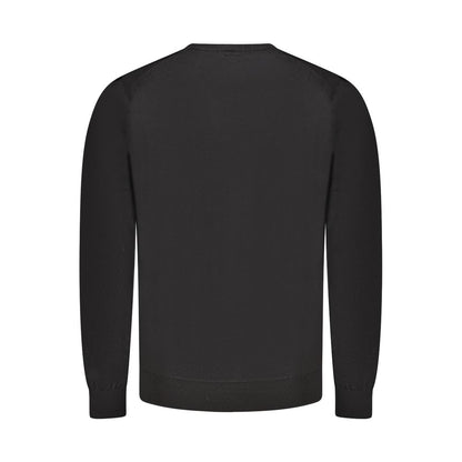 Black Wool Men Sweater