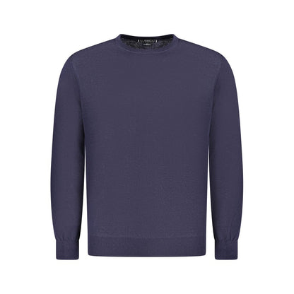 Blue Wool Men Sweater