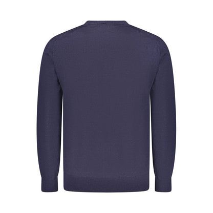 Blue Wool Men Sweater