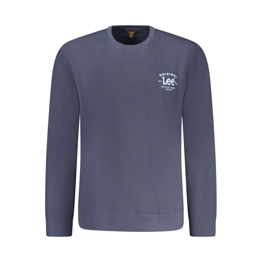 Blue Cotton Men Sweater