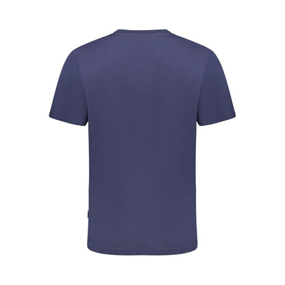 Blue Cotton Men T-Shirt