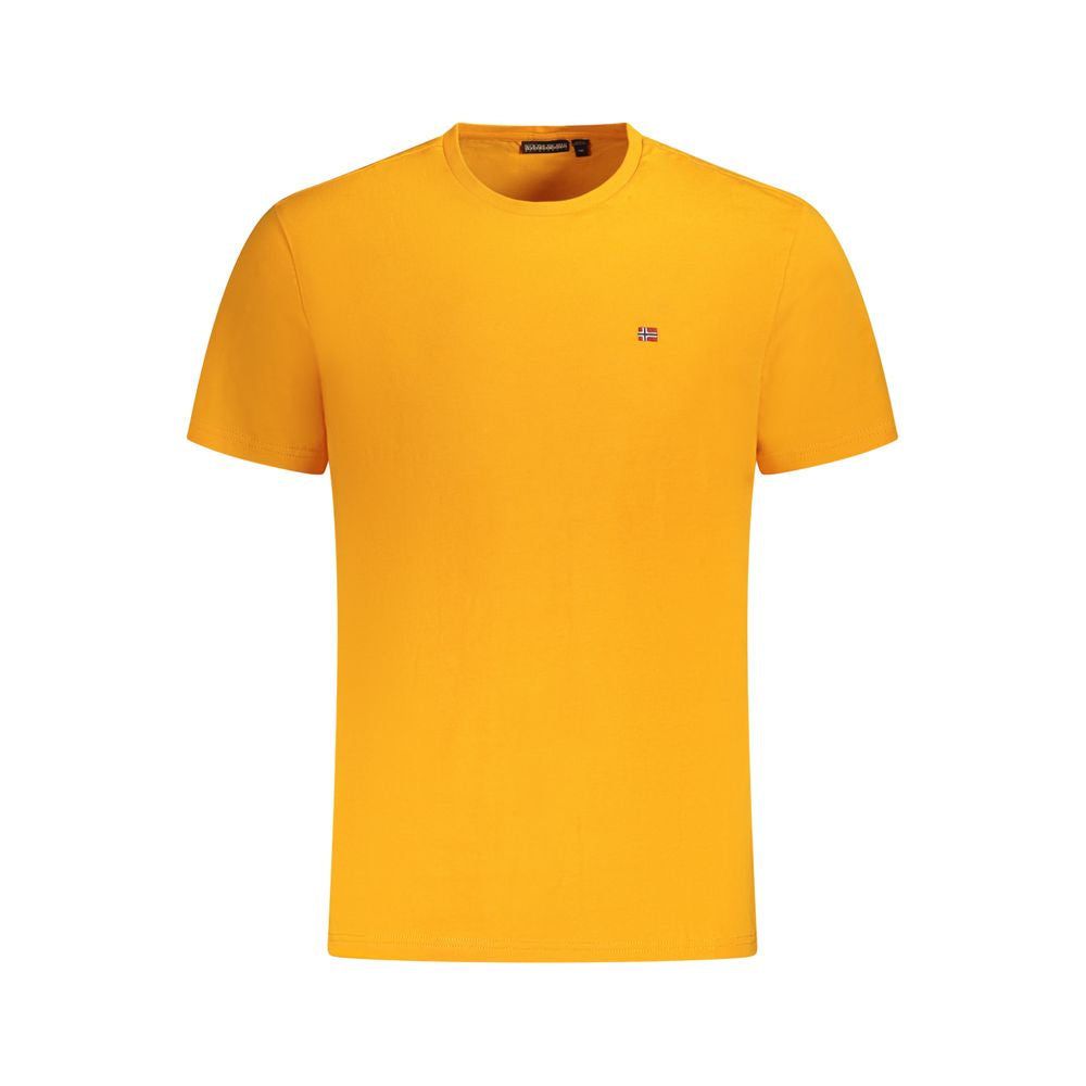 Orange Cotton Men T-Shirt