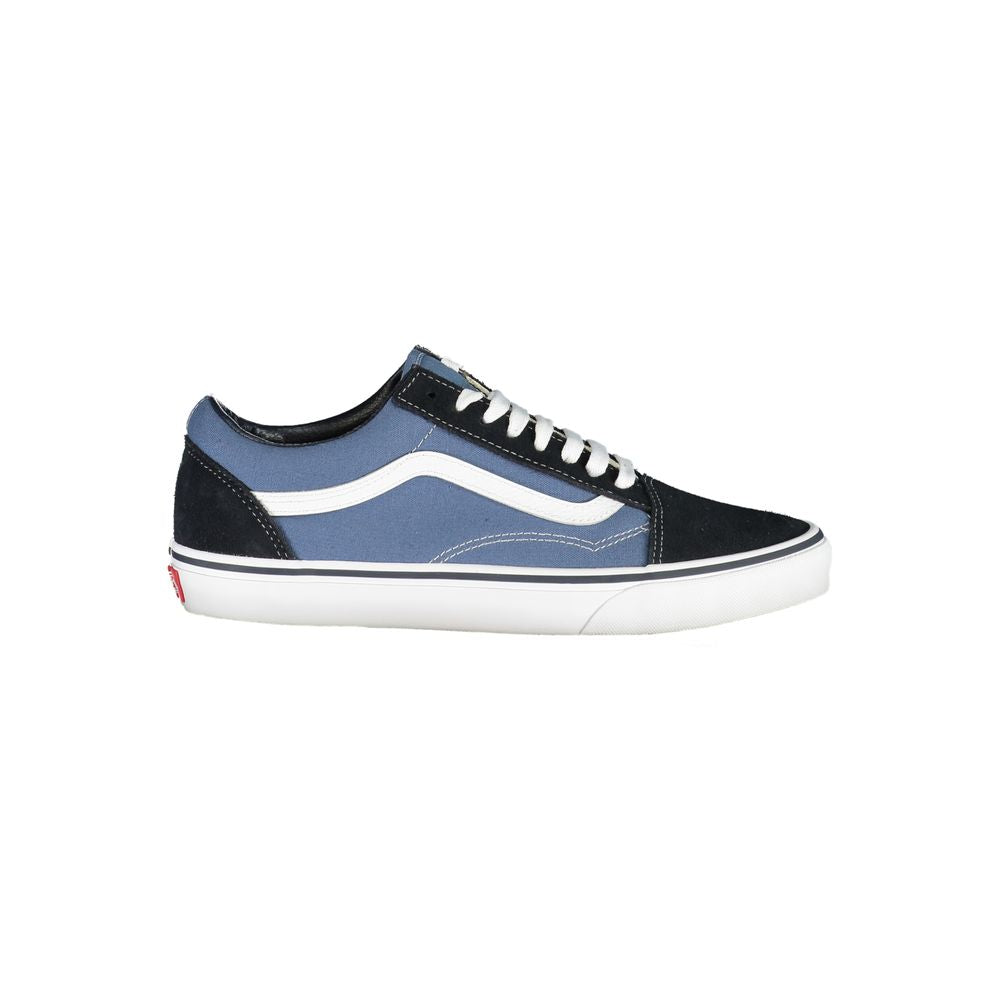 Blue Leather Men Sneaker