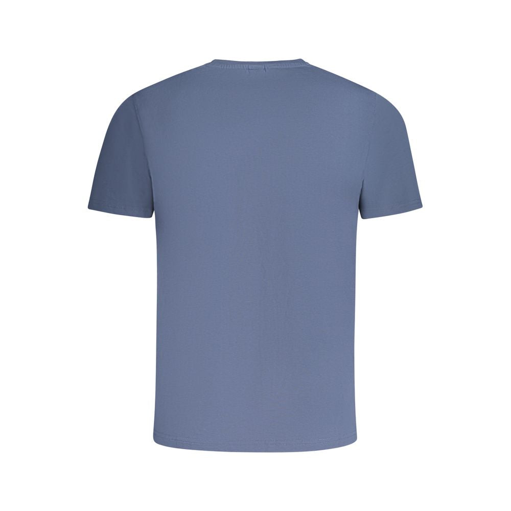 Blue Cotton Men T-Shirt