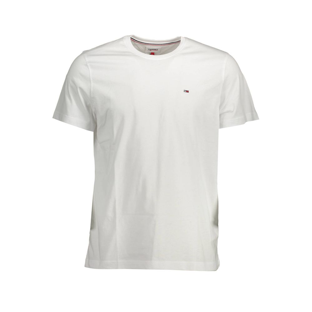 White Cotton Men T-Shirt