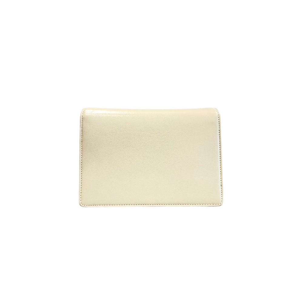 Beige Polyethylene Crossbody Bag