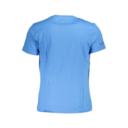 Blue Cotton Men T-Shirt