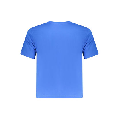 Blue Cotton Men T-Shirt