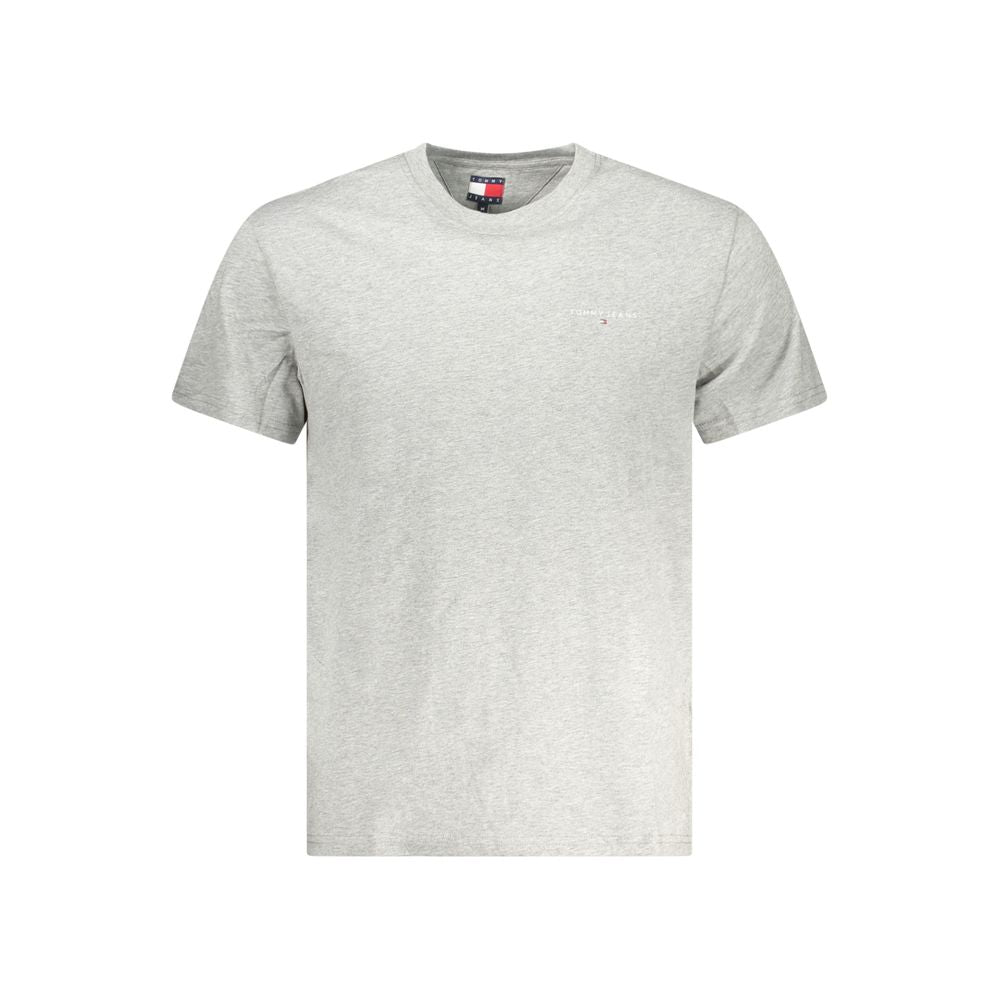 Gray Cotton Men T-Shirt